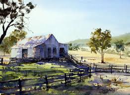 1 taken by leavingneverland call name: Watercolor Paintings Landscape Gallery Landscape Painting Tutorial Watercolor Landscape Paintings Farm Paintings