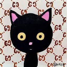 Cotton pant with interlocking g patch. Skittles Isn T Just A Cat She S The Gucci Of Cats Painting By Brian Nash Saatchi Art