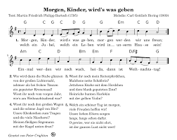 Jahrhundert singt man im familienkreis und erst seit dem 19. Morgen Kinder Wird S Was Geben Kostenloses Weihnachtslied