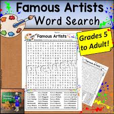 Last names starting with 'k' most common surnames starting with k according to the 1940 census, king was the most common last name beginning with the letter 'k', followed by kelly and kennedy. Famous Artists Word Search Hard Grades 5 Up Made By Teachers