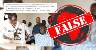 William kipchirchir samoei arap ruto is a kenyan politician. Photo Does Not Show Kenya S Deputy President Ruto In Hospital Africa Check