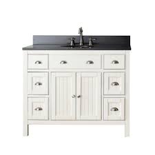 When making a selection below to narrow your results down, each selection made will reload the page to display the desired results. Avanity Hamilton 43 In W X 22 In D X 35 In H Vanity In French White With Granite Vanity Top In Black With White Basin Hamilton Vs42 Fw A The Home Depot