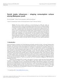 Hugh jackman, patrick stewart, richard e. Pdf Social Media Influencers Shaping Consumption Culture Among Malaysian Youth