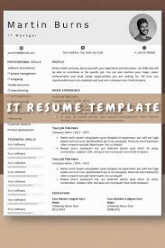 martin burns ms word it resume template