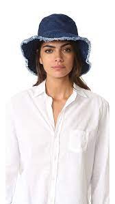 Hat Attack Frayed Edge Crusher Hat Women Drawstring Midi Dress Hat Fashion