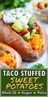 Mexican Stuffed Sweet Potatoes Recipe Evolving Table Recipe Vegetarian Recipes Healthy Gluten Free Vegetarian Recipes Sweet Potato Recipes