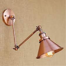 Wall lights └ lighting └ home, furniture & diy all categories 14w led acrylic wall light fixture mirror front lamp vanity lighting retractable. 40w E27 B032l Long Arm Half Rust Retro Creative Nostalgic Retractable Folding Wall Sconces Wall Light Lighting Pop