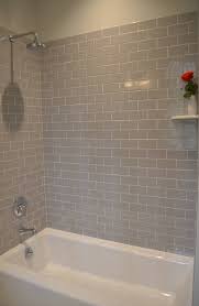 I would like to have a colour scheme of white and grey because i don't want to change the colour of the tub, toilet and counter. Subway Tile Tub Surround Houzz