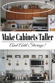 Tall Kitchen Cabinets How To Add Height Diy Kitchen Renovation Tall Kitchen Cabinets Kitchen Diy Makeover