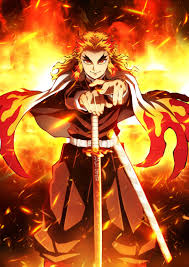 Anime, manga, anime man, illustration, fan art, dark background. Hd Rengoku Demon Slayer 3840 5409 Demon Slayer Infinity Train Visual 3840x5409 Wallpaper Teahub Io
