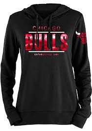 Chicago Bulls Womens Red Novelty Foil Hooded Sweatshirt 88882800 In 2021 Long Sleeve Hoodie Chicago Bulls Hoodie Sweatshirts