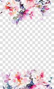 Iphone 5s Flower Paper Watercolor Flowers Border Pink Flowers On White Background Transparent Bac In 2020 Flower Background Iphone Flower Illustration Flower Border