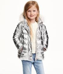 Let Them Shine In A Metallic Silver Puffer Jacket With Hood H M Kids Girls Winter Coats Kids Summer Jackets Baby Girl Outfits Summer