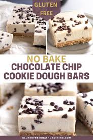 No Bake Chocolate Chip Cookie Dough Bars Vegan Option Video Chocolate Chip Cookie Dough Bars Edible Cookies Cookie Dough Bars