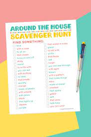 The scavenger hunt is a collection contest that razputin can complete that occurs during the events of psychonauts in order to gain psi cadet ranks awarded by. Printable Around The House Indoor Scavenger Hunt Hey Let S Make Stuff