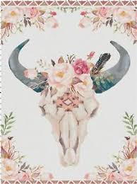 Needlecraft kits and patterns welcome to arts and designs! Cow Skull And Roses Hipster Western Shabby Chic Cross Stitch Pattern Ebay