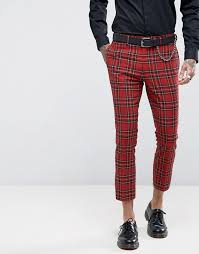 Black And White Plaid Pants Mens Outfit Asos Super Skinny Crop Suit Pants In Plaid Skinny Dress Pants Men Pants Outfit Men Blue Blazer Outfit Men