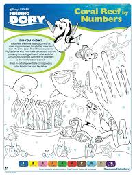 Most reefs grow better in warm, shallow, clear, sunny, and bustling waters. Finding Dory Coral Reef Color By Number Activity Page Mama Likes This