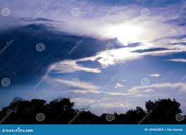 Dramatic sky at magic hour stock image. Image of magic