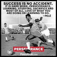 Quotes contained on this page have been double checked for their citations, their accuracy and the impact it will have on our readers. Success Is No Accident It Is Hard Work Perseverance Learning Studying Sacrifice And Most Of All Love Of What You Are Doing Or Leading To Do Pele Passiton Com