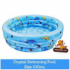 Harga kolam renang anak jumbo kotak biru bestway besar intex 210cm keluarga. Kolam Renang Karet Anak 100cm Shopee Indonesia