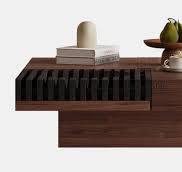 Meja kopi minimalis Italia kayu solid persegi gaya antik ruang tamu rumah  seni modern kelas atas wabi-sabi
