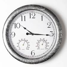 Maybe you would like to learn more about one of these? Silver Outdoor Clock With Weather Gauges Kaleidoscope