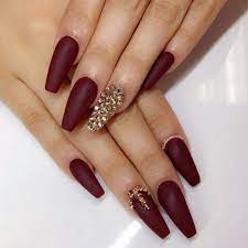Great for those looking to add length and strength to their nails, acrylics can also create a larger, more evenly shaped canvas for. Daneloo Maroon Nail Designs Maroon Acrylic Nails Burgundy Matte Nails