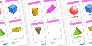 3d Shape Name Cards 3d Shapes With Names Shape Flashcards Flashcards 3d Shape