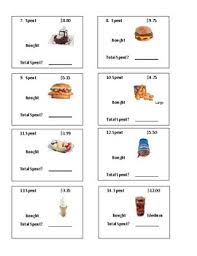 Our singapore math worksheet topics explained: Dairy Queen Menu Math By Lifeskills Connections With Mrs Ng Tpt