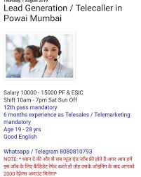 Telesales Job In Mumbai In 2020 Lead Generation Generation In Mumbai