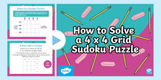I will show you how to make a custom puzzle. How To Solve A 4 X 4 Grid Sudoku Puzzle Powerpoint