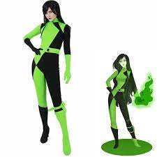 Women's Shego Cosplay Costume Green Bodysuit Jumpsuit with Gloves and  Leg Bag | eBay