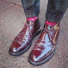 2018 01 12 11 06 40 funkyken7 alden cordovan chukka boots しわがめっちゃ白くなる コードバンって履いてから温かくなるのに時間かかる 気がする 靴 革靴 オールデ mens boots fashion chukka boots shoe boots
