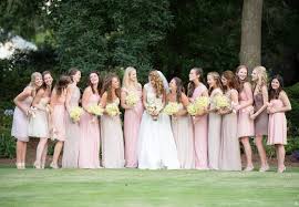 Pin By Haylie Tate On Other Peoples Weddings Light Pink Bridesmaid Dresses Tan Wedding Bridesmaid