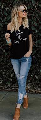 2020 Bayan Kot Pantolon Kombinleri Mavi Yirtik Pantolon Siyah Tek Omzu Acik Tisort Moda Stilleri Ilkbahar Giysileri Gunluk Tarzlar