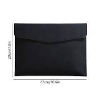 File Folder, PU Leather A5 Document Holder File Organizer Filing Envelope  Portfolio Case Tablet Sleeve with Magnetic Snap Closure for Home Office