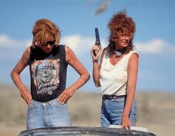 In Thelma & Louise (1991), Thelma spends the final scenes of the movie  wearing a shirt that says "Driving My Life Away" (explanation in comments)  : r/MovieDetails