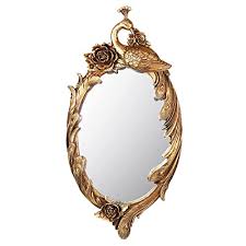 Check spelling or type a new query. Buy Oval Vintage Wall Mirror Creative Peacock Mirrors For Wall Antique Art Decoration Hanging Wall Mirror Antique Gold 21 X 11 Online In Indonesia B09248lynf