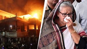 Ex-Bangladesh Prime Minister Sheikh Hasina after mob sets fire to father  Sheikh Mujibur's house, says history takes its revenge - India Today