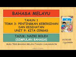 Check spelling or type a new query. Bm Tahun 1 Unit 9 Nazri Boleh Simpulan Bahasa Ms 54 Youtube
