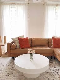 Gray sofa, 3 seater, wood legs upholstered article timber modern furniture. Article Sven Review And How I Restuffed Our Cushions A Beautiful Mess