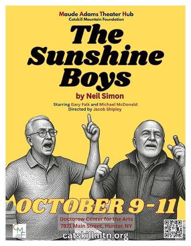 The Sunshine Boys are on their way! Mark your calendars for October 9th,  10th, and 12th at the Doctorow Center for the Arts. Come to see local  favorites like Michael McDonald, Gary