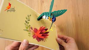 Cuts don't need to be straight lines, but they must go from valley fold, across a mountain top, to the next valley fold. How To Create Hummingbird 3d Greeting Pop Up Cards Easy Youtube