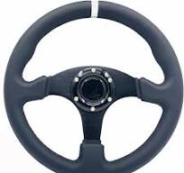 13" Racing Steering Wheel - Microfiber Leather & Aluminum (6-Bolt Pattern)