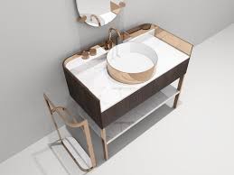 A style renowned for emphasizing symmetrical patterns and modern finishes, incorporating art deco pieces is a great way to make a statement in your home. Single Marble Console Sink Kobol Single Vanity Unit By Visionnaire