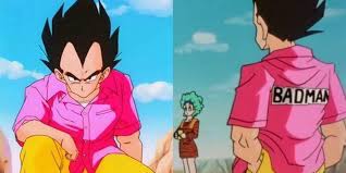 Due to his position as the prince of all. Vegeta Badman Shirt Vegeta Pink Shirt Dragon Ball Z Store