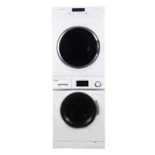 My last washer and dryer set were on their last leg. Stackable Set Of 1 6 Cu Ft Compact Super Washer 3 5 Cu Ft Compact Standard Sensor Dryer White Gw 824 Gd860v Sam S Club