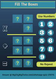 Maybe you would like to learn more about one of these? Fill The Boxes With Numbers 1 To 9 Without Repetition Answer