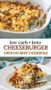 Keto Cauliflower Cheeseburger Casserole Low Carb Ground Beef Dinner Recipe In 2020 Healthy Meat Recipes Cauliflower Casserole Recipes Healthy Casserole Recipes